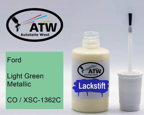Ford, Light Green Metallic, CO / XSC-1362C: 20ml Lackstift, von ATW Autoteile West.